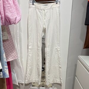 Hollister Cream Flare Pants